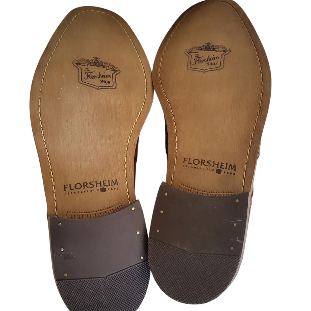 Florsheim Brown Leather Oxfords Classic Castellano Design - 11 1/2